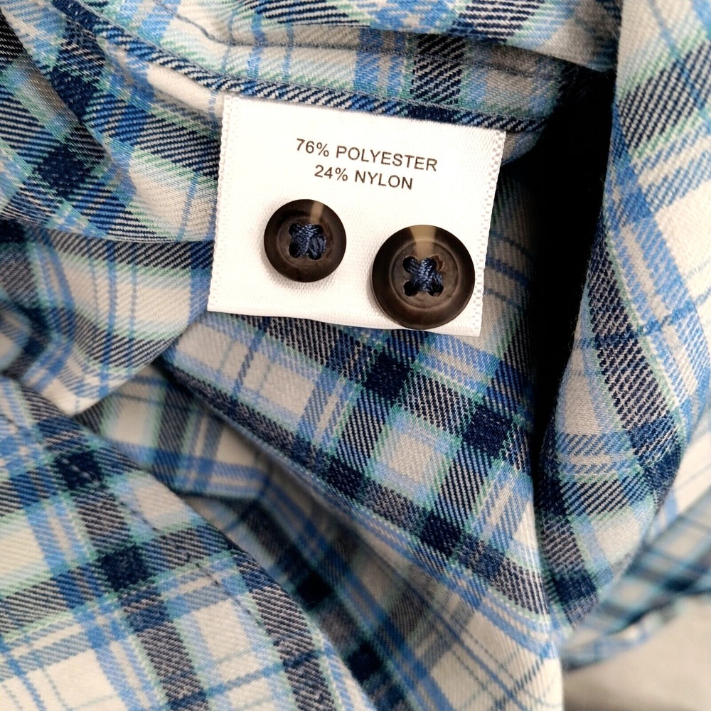 Peter Millar Shirt Mens M Blue Plaid Gator Creek Flannel Preppy Classic - Picture 12 of 14